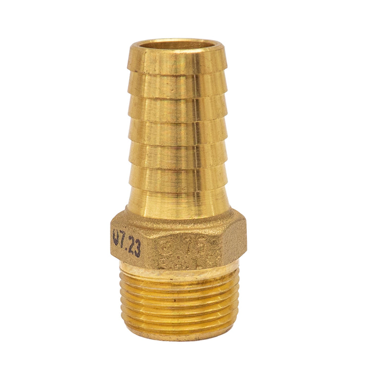 Round Yellow Brass Male Adapter – No Lead, MIP Connection | IBMANL