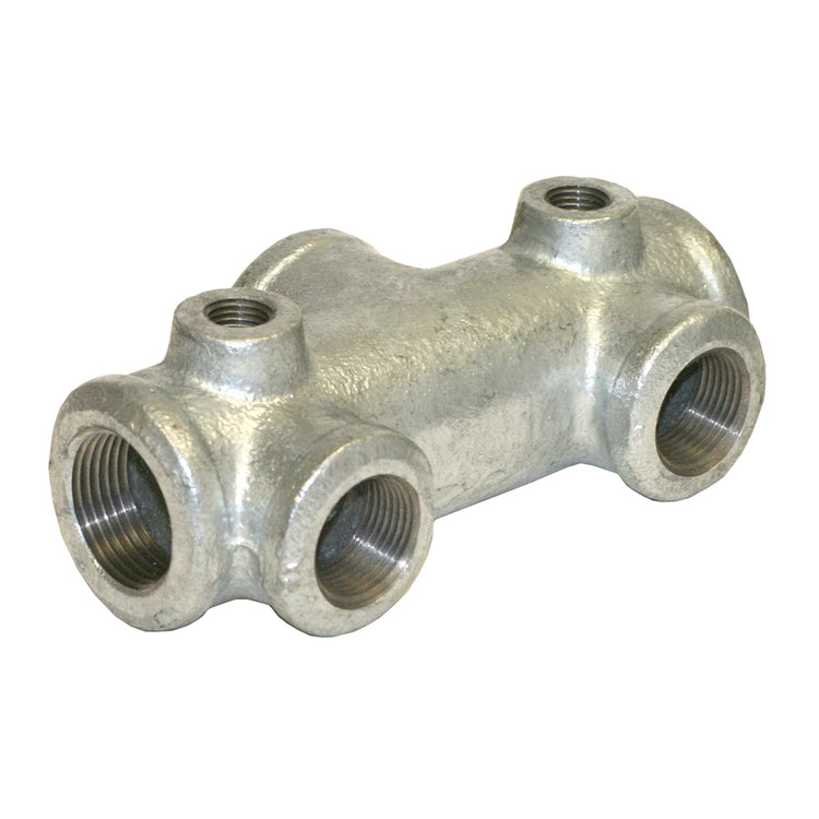 Galvanized Tank Tee – Ductile Iron with NPT Tappings | For Pressure Switch & Gauge | ATB