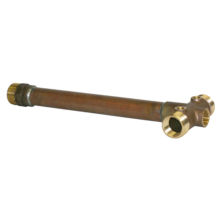 1-1/4" No-Lead Brass Tank Tee – Fabricated Male Tank Connection