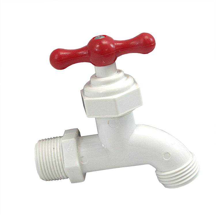 PVC Boiler Drain Valve with Hose Bibb – Gray | Corrosion-Resistant Drain Valve for Residential & Commercial Use