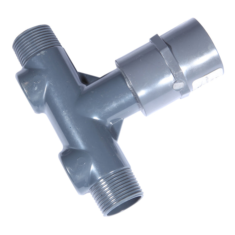Heavy-Duty PVC Tank Tee with Dual Top Tappings