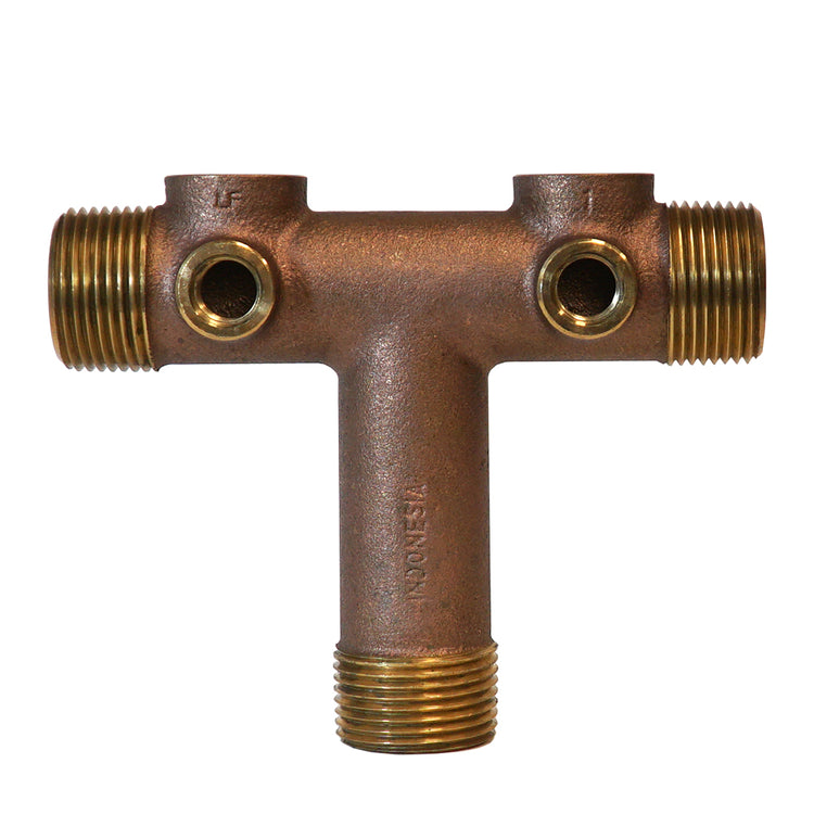 1" No Lead Brass Tank Tee – Cast, Durable Water Well Plumbing Fitting | BATNL1