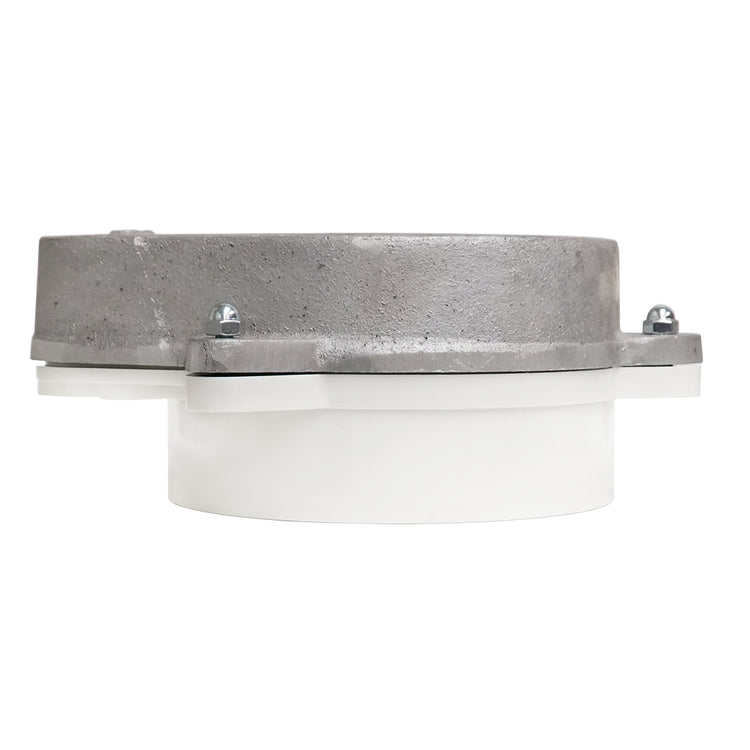 WCOP Series Sanitary Aluminum Top Watertight Well Cap with Conduit Tapping and Vent and Optional Ground Lug– PVC Base | WCOP