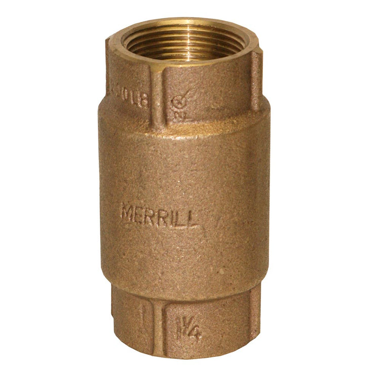 Extra Long No-Lead Bronze Check Valve with No-Spin Poppet | CVXLDNL