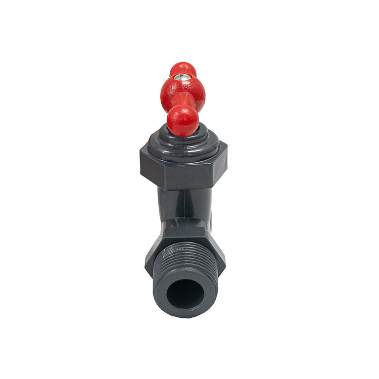 PVC Boiler Drain Valve with Hose Bibb – Gray | Corrosion-Resistant Drain Valve for Residential & Commercial Use