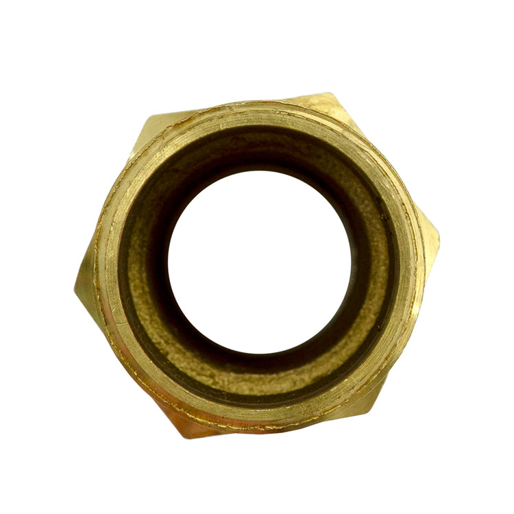 Round Yellow Brass Male Adapter – No Lead, MIP Connection