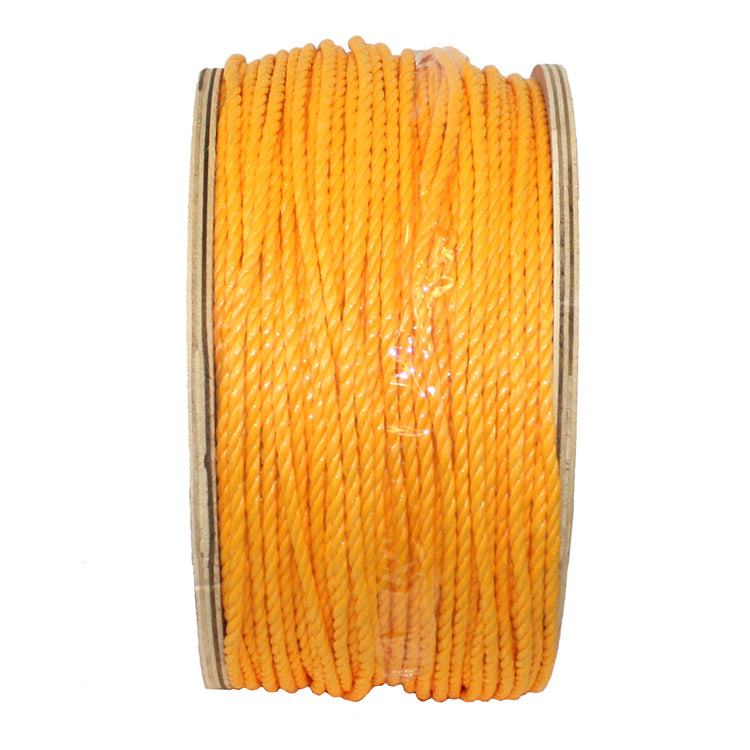 Braided Safety Rope – 1/4" Polypropylene | 1000 lb. Test, Yellow, Plastic Spool