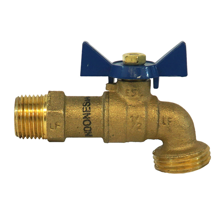 No-Lead Brass Boiler Drain – 3/4" Hose Threaded Outlet, Heavy-Duty Handle | BBD
