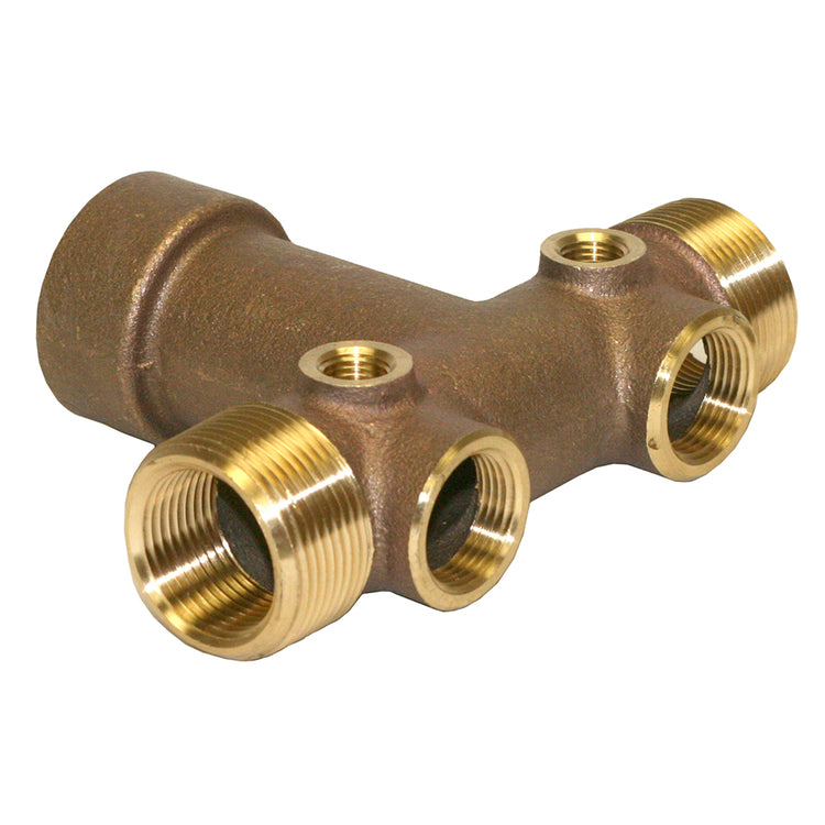 Long Cast Tank Tee – Heavy-Duty No Lead Brass Tee for Pressure Tank Installations | Durable and Corrosion-Resistant | BATNL1-1/4