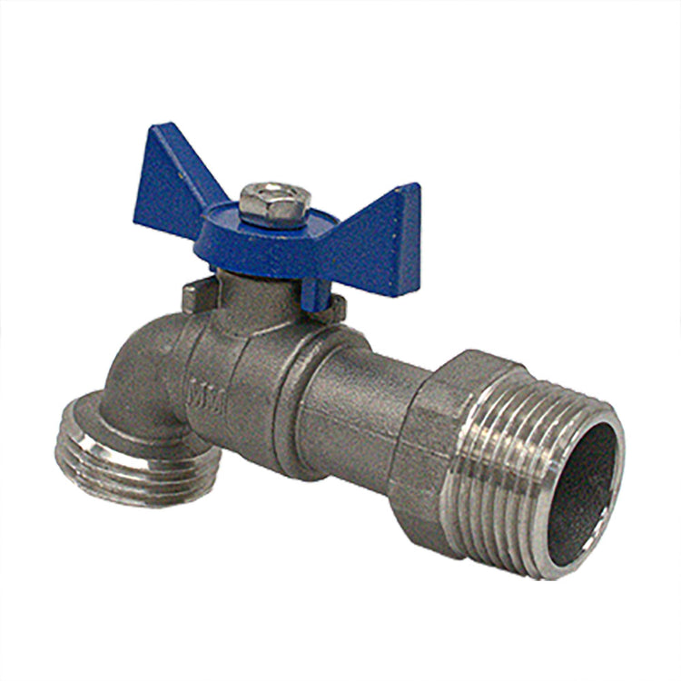 No-Lead Boiler Drain – 3/4" Hose Threaded Outlet, Heavy-Duty Handle