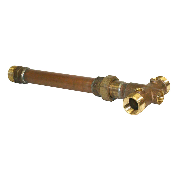 1-1/4" Fabricated No Lead Brass Tank Tee with Male Tank Connection and Union – Heavy-Duty Plumbing Connection | BATNL1-1/4UF