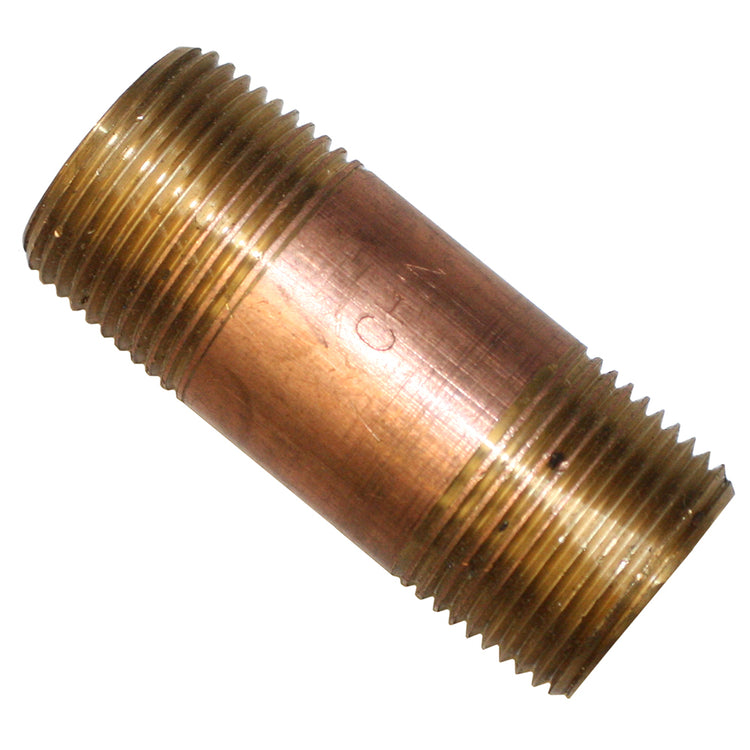 No-Lead Brass Pipe Nipple – Durable Lead-Free Fitting for Plumbing Applications