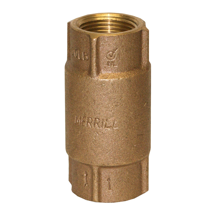 Extra Long Body No-Lead Bronze Check Valve with No-Spin Poppet