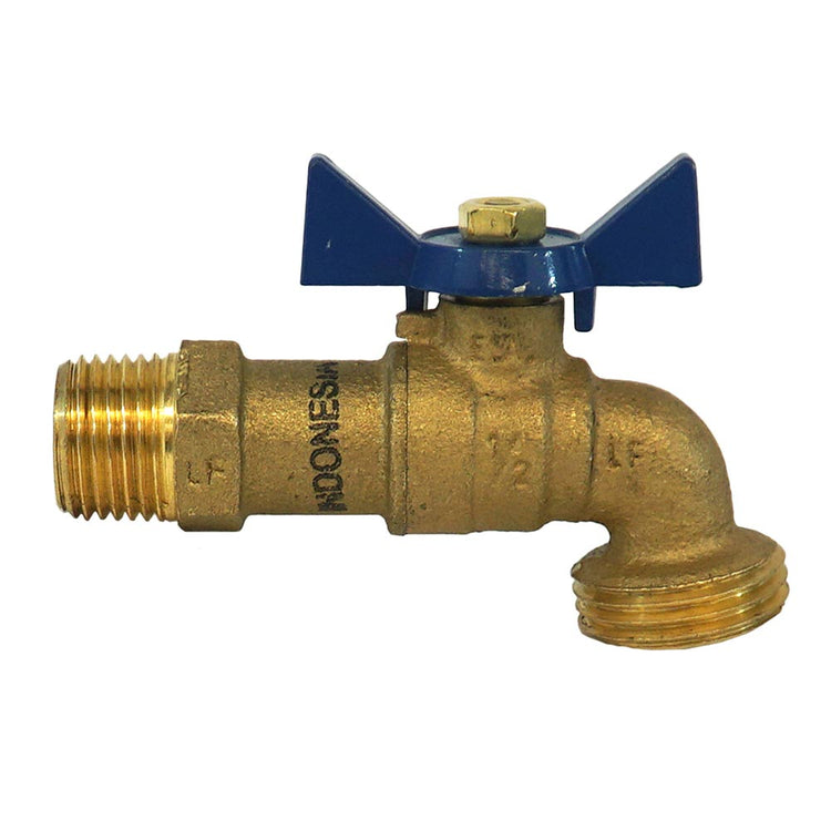 No-Lead Brass Boiler Drain – 3/4" Hose Threaded Outlet, Heavy-Duty Handle | BBD