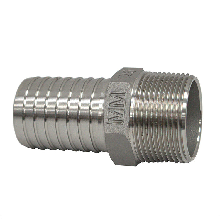 Stainless Steel Male Adapter with Hex | SSMA Fitting – Plastic Pipe to MIP | Made in the USA