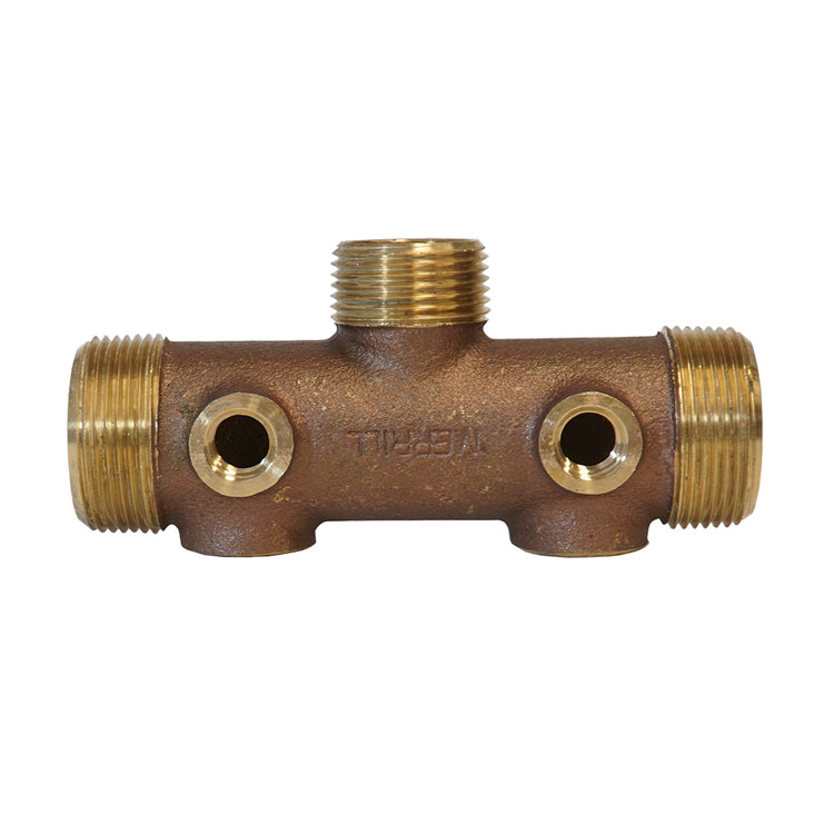 1" No Lead Brass Tank Tee – Cast, Durable Water Well Plumbing Fitting | BATNL1