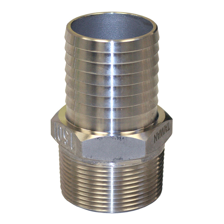 Stainless Steel Male Adapter with Hex | SSMA Fitting – Plastic Pipe to MIP | Made in the USA