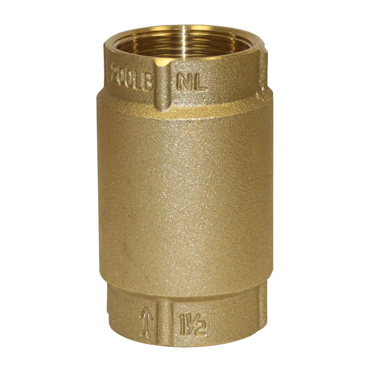 No-Lead Brass Check Valve with No-Spin Poppet | CVNL