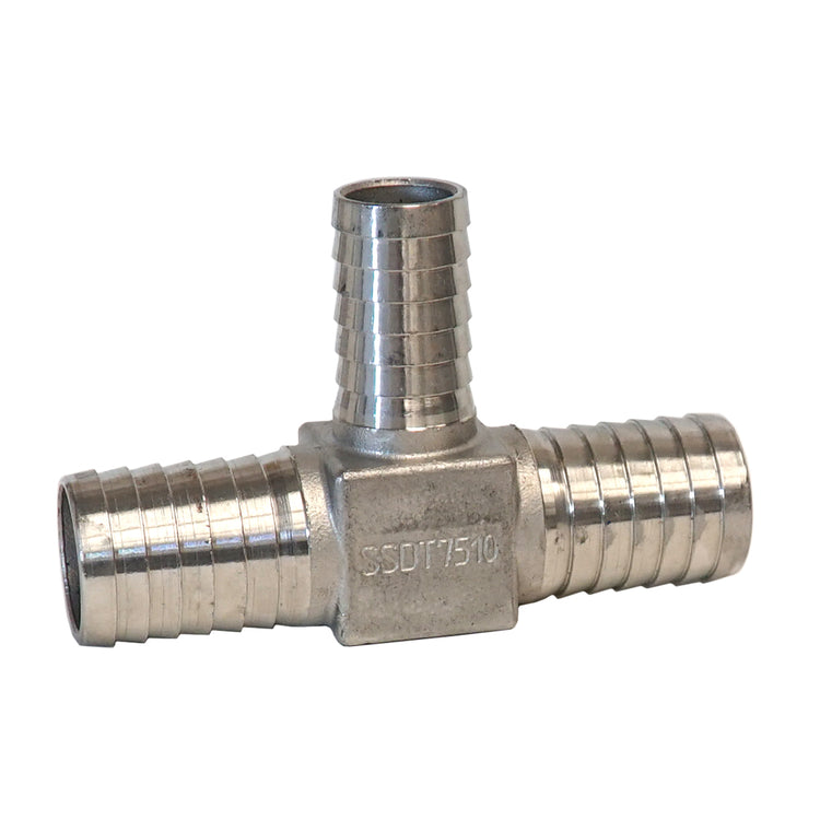 Insert Stainless Steel Tee – Durable 304 Stainless Steel Fitting for Flexible Poly Pipe