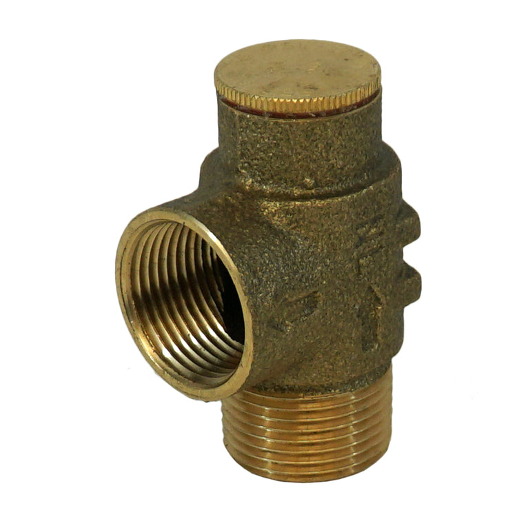 Brass (No Lead) Pressure Relief Valve – 75 PSI & 100 PSI Options | Cold Water System Protection | PRV