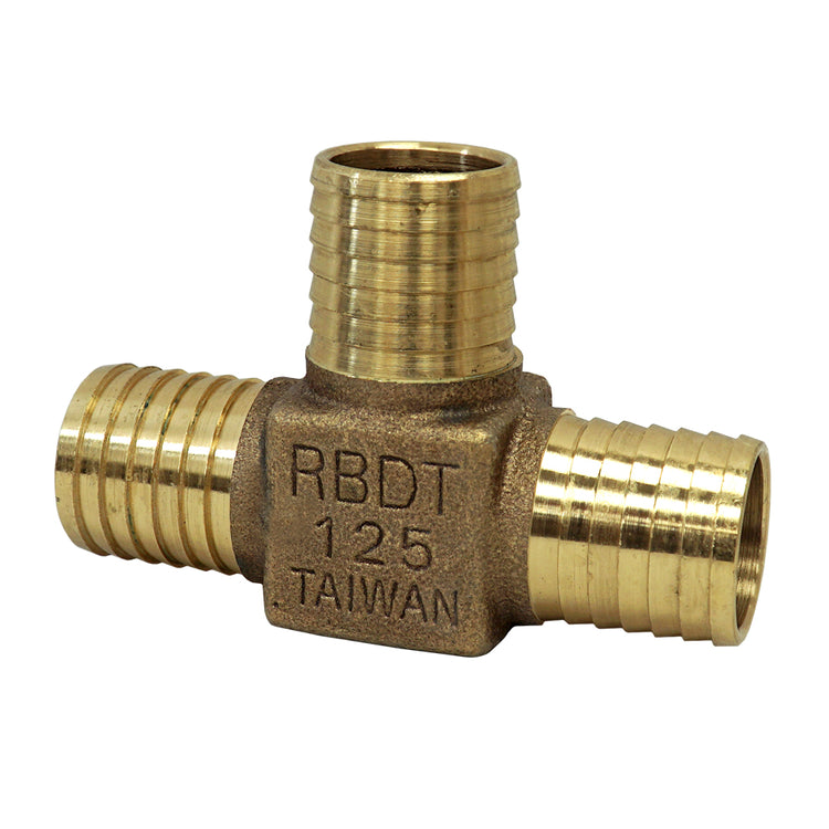 Bronze No-Lead Tee – Plastic Pipe Insert x Insert Fitting | RBDTNL