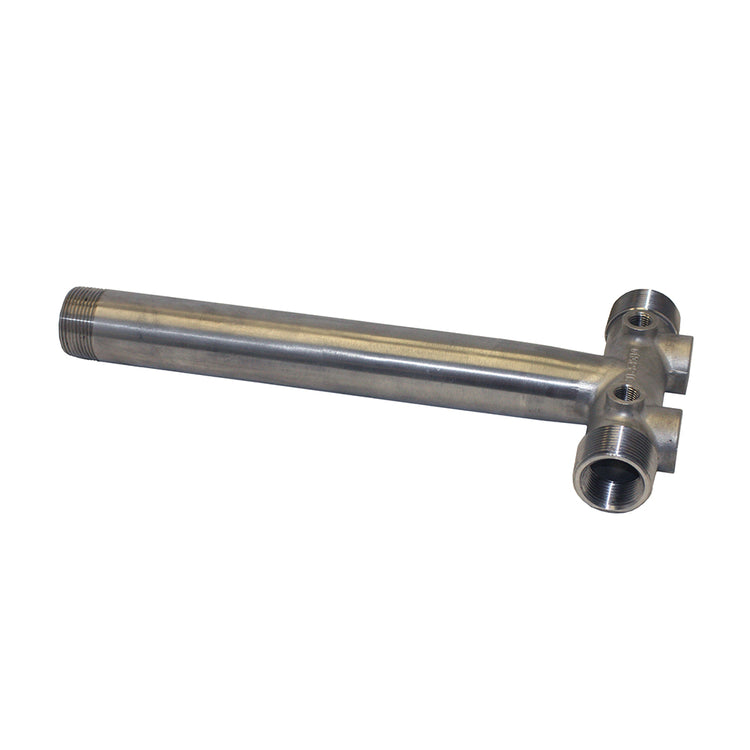 1-1/4" Stainless Steel Tank Tee with Drain Holes – No-Lead, Durable, Corrosion-Resistant