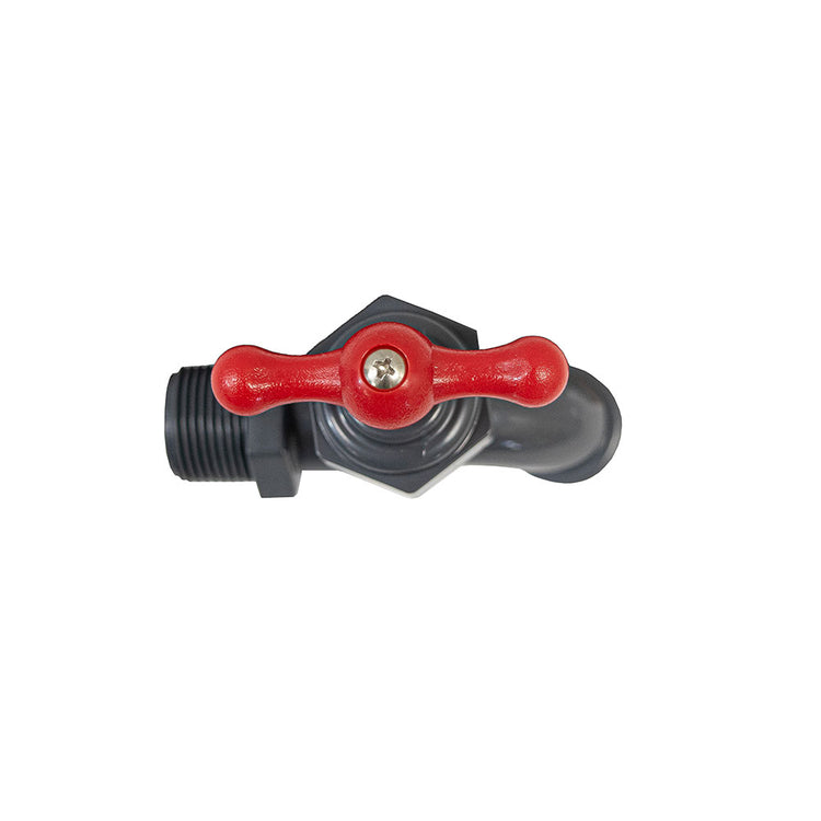 PVC Boiler Drain Valve with Hose Bibb – Gray | Corrosion-Resistant Drain Valve for Residential & Commercial Use