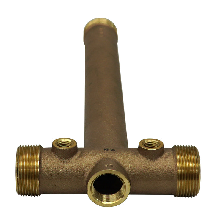 Long Cast Tank Tee – Heavy-Duty No Lead Brass Tee for Pressure Tank Installations | Durable and Corrosion-Resistant | BATNL1-1/4