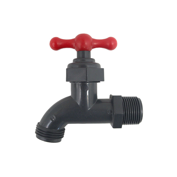 PVC Boiler Drain Valve with Hose Bibb – Gray | Corrosion-Resistant Drain Valve for Residential & Commercial Use