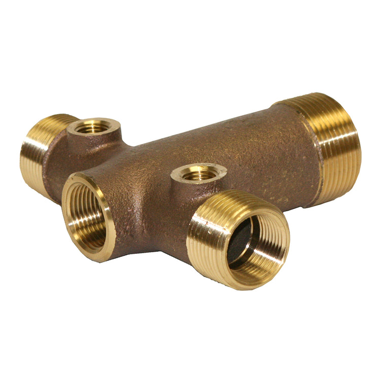 1" No Lead Brass Tank Tee – Cast, Durable Water Well Plumbing Fitting