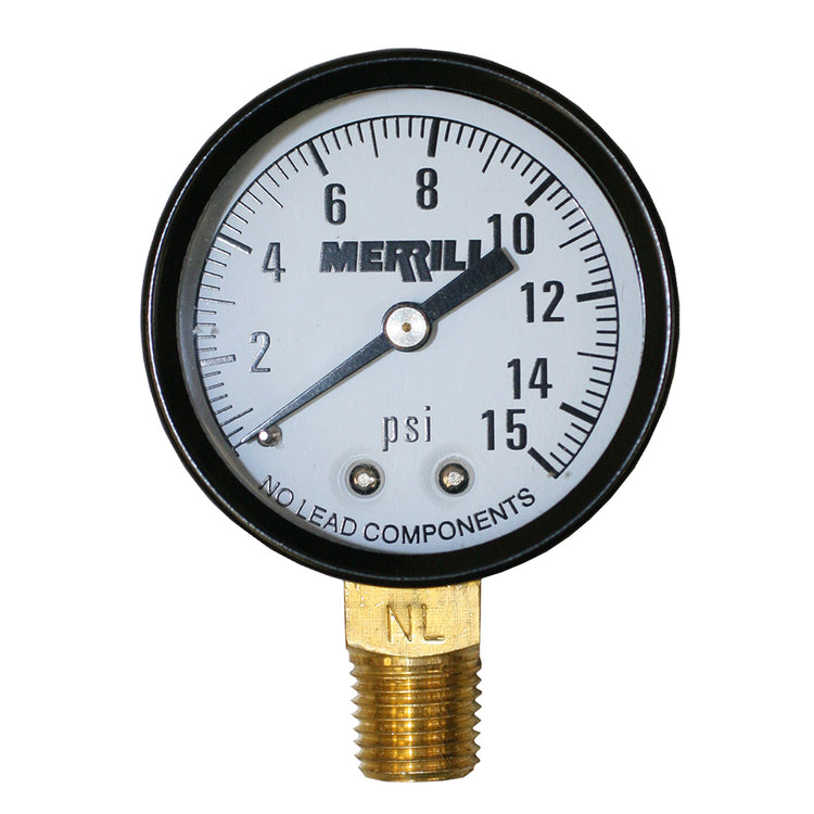Dial Pressure Gauge – No Lead, Brass-Alloy Pressure Gauge for Water, Air & Steam