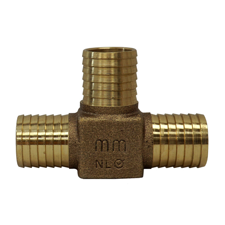 Bronze No-Lead Tee – Plastic Pipe Insert x Insert Fitting | RBDTNL