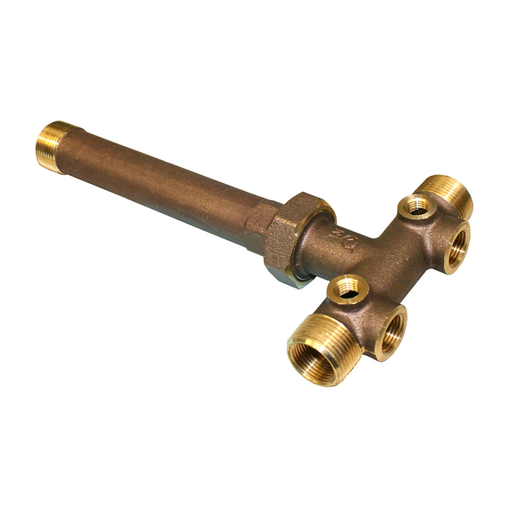 1" Long Cast Brass Tank Tee with Union – No Lead | BATNL1U
