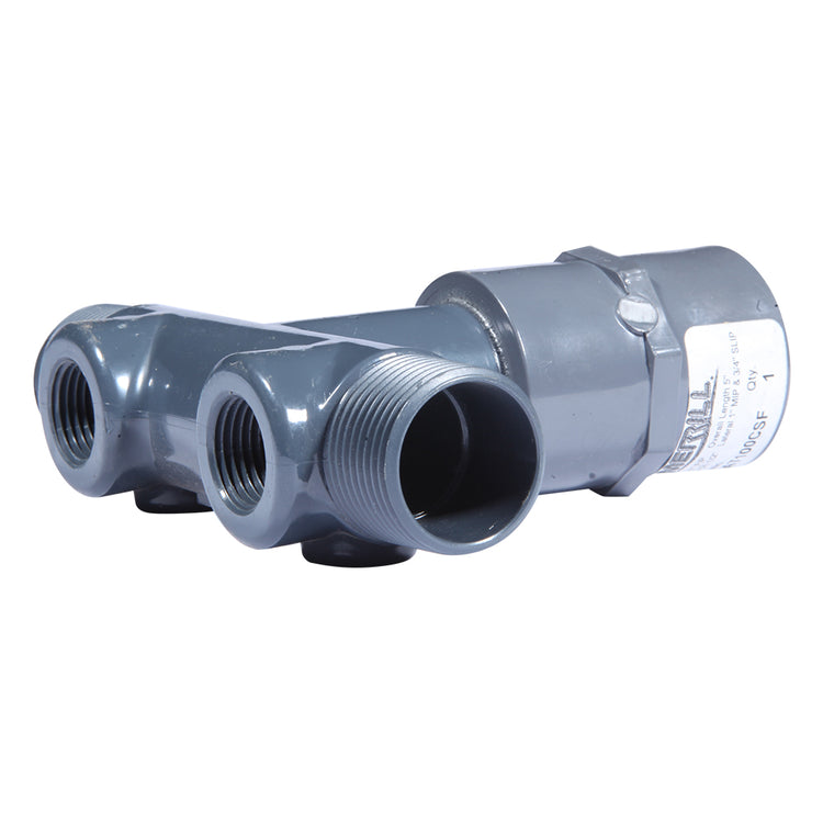 Heavy-Duty PVC Tank Tee with Dual Top Tappings