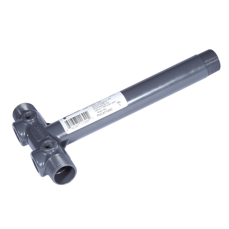 Heavy-Duty PVC Tank Tee with Dual Top Tappings | PVCAT