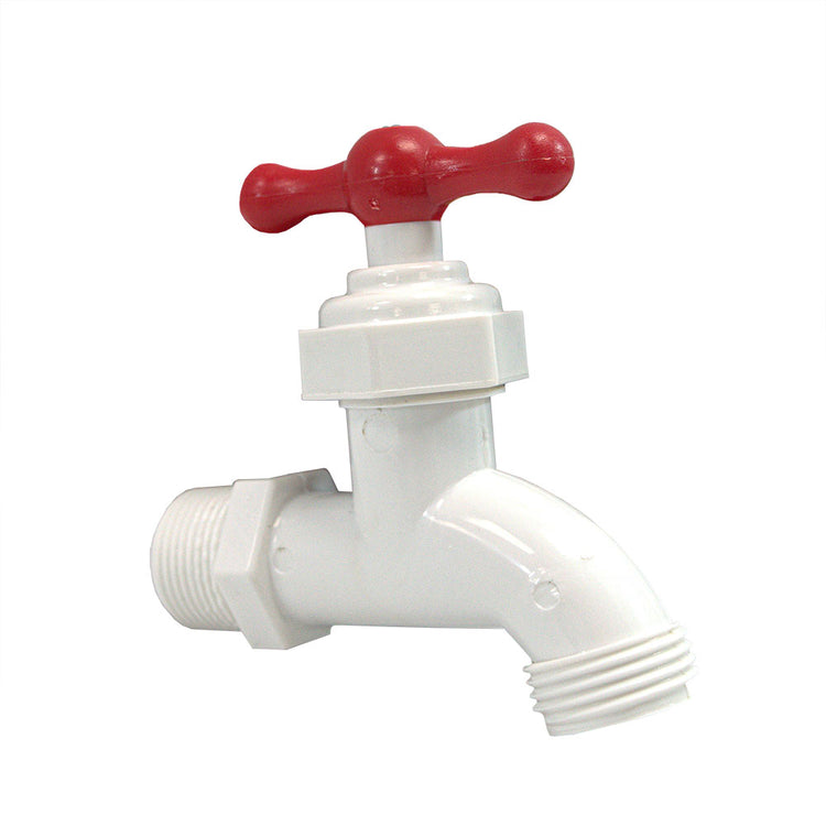 PVC Boiler Drain Valve with Hose Bibb – Gray | Corrosion-Resistant Drain Valve for Residential & Commercial Use