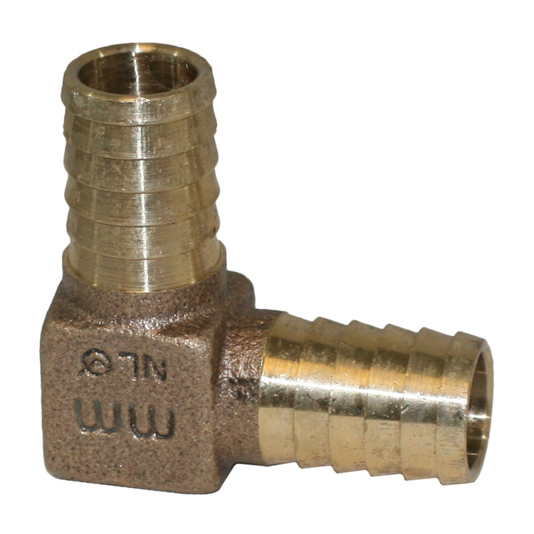Bronze (No Lead) Insert x Insert 90° Elbow Adapter – Corrosion-Resistant, Lead-Free Water System Fitting