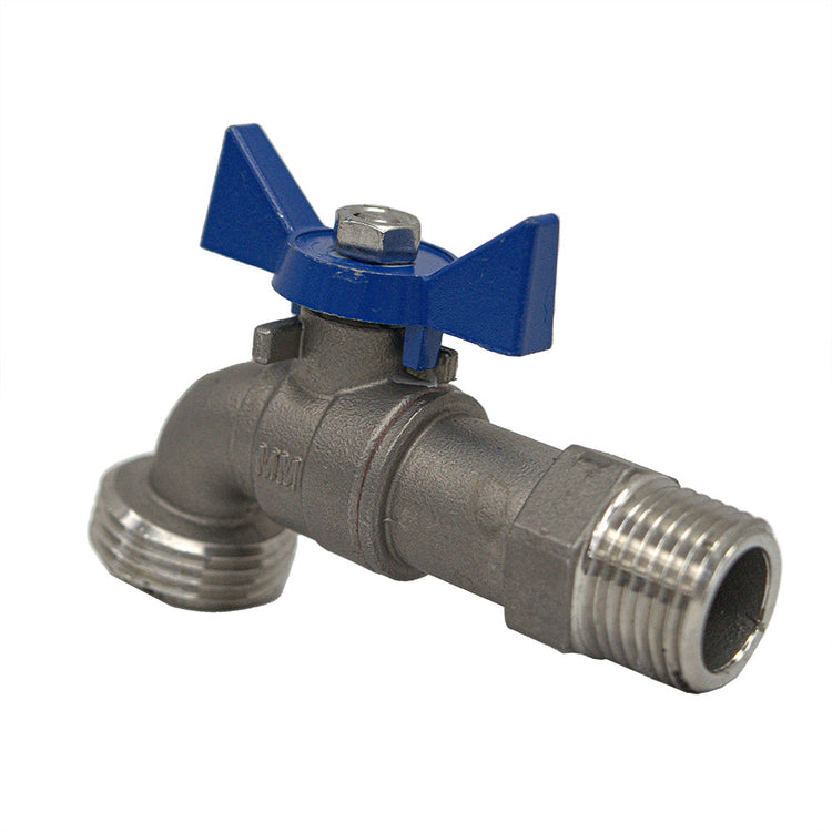 No-Lead Boiler Drain – 3/4" Hose Threaded Outlet, Heavy-Duty Handle