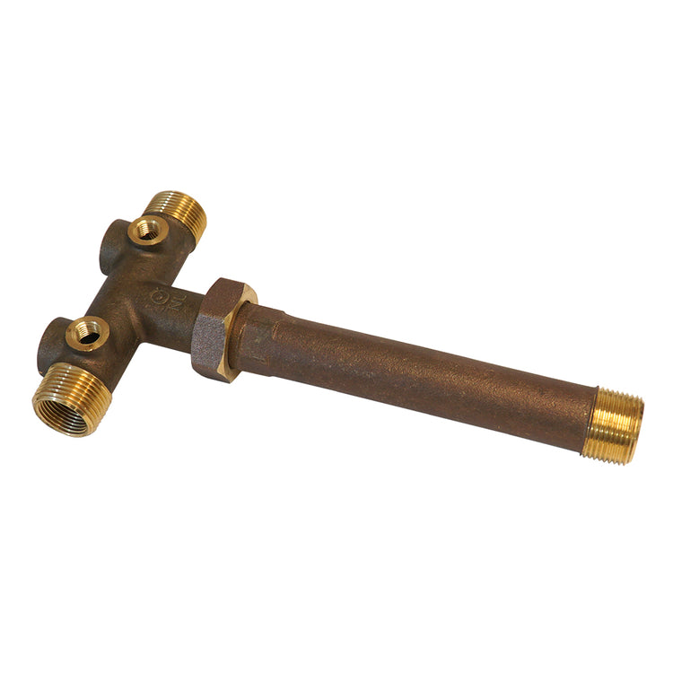 1" Long Cast Brass Tank Tee with Union – No Lead