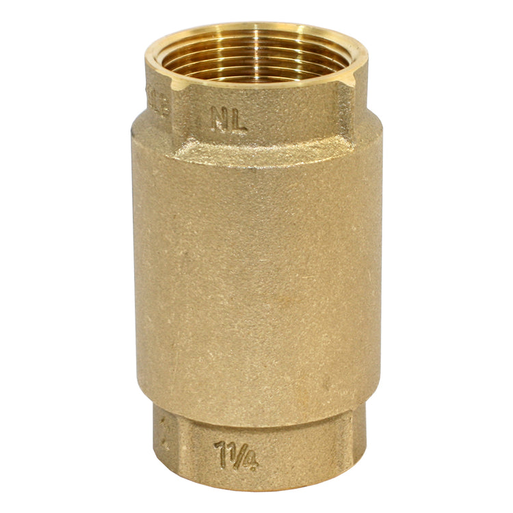 No-Lead Brass Check Valve with No-Spin Poppet | CVNL