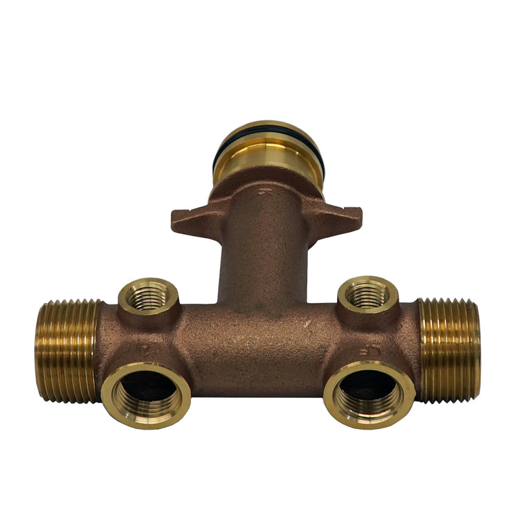 1" No Lead Brass Tank Tee – Cast, Durable Water Well Plumbing Fitting | BATNL1