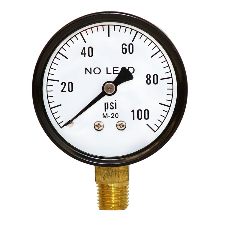 2” Dial Pressure Gauge – No-Lead, Brass-Compatible