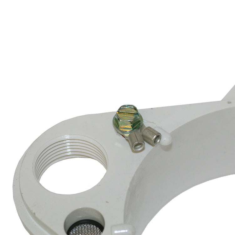 WCOP Series Sanitary Aluminum Top Watertight Well Cap with Conduit Tapping and Vent and Optional Ground Lug– PVC Base | WCOP