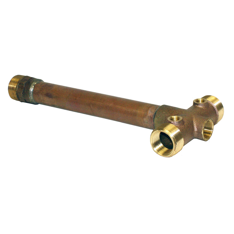 1-1/4" No-Lead Brass Tank Tee – Fabricated Male Tank Connection
