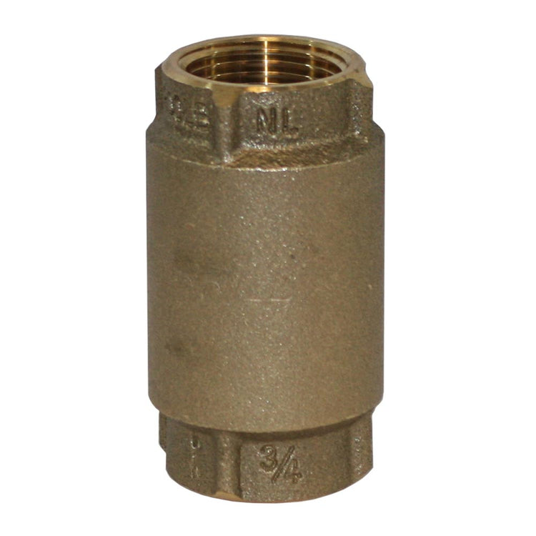 No-Lead Brass Check Valve with No-Spin Poppet | CVNL