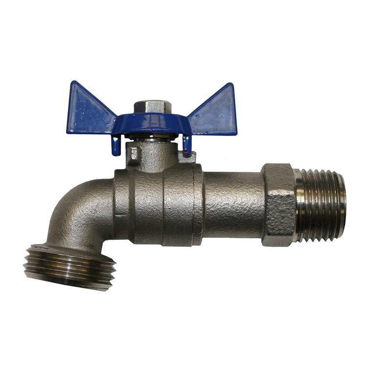 No-Lead Brass Boiler Drain – 3/4" Hose Threaded Outlet, Heavy-Duty Handle | BBD