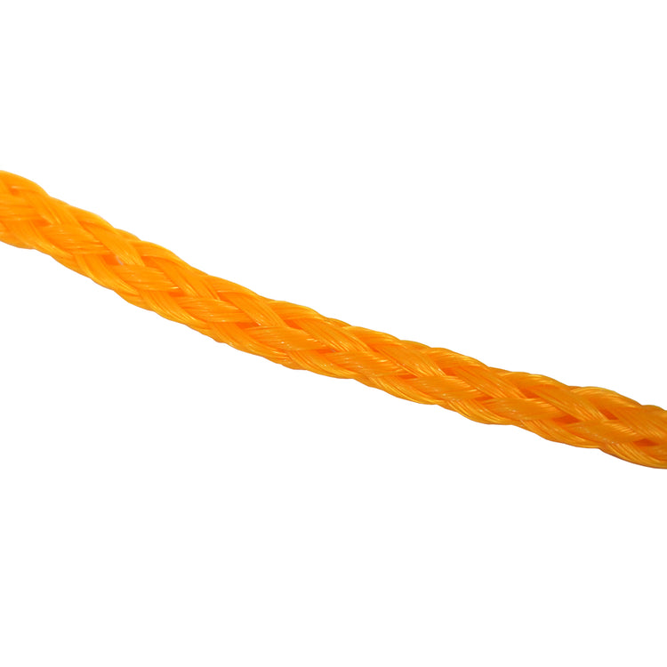 Braided Safety Rope – 1/4" Polypropylene | 1000 lb. Test, Yellow, Plastic Spool