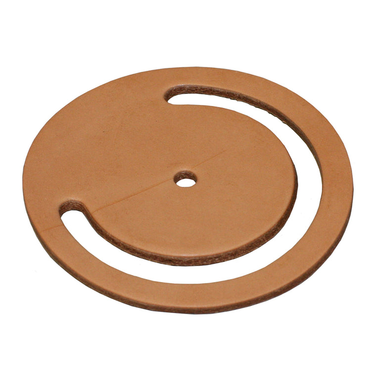 Valve Leather with Center Hole – No. 700 Universal Lower Valve Leather | Durable Natural Finish