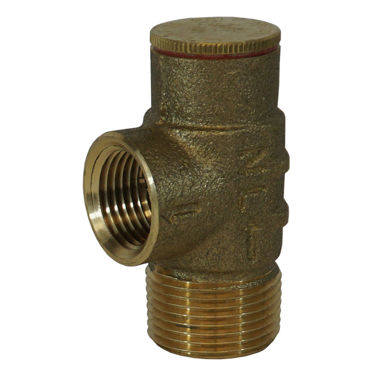 Brass (No Lead) Pressure Relief Valve – 75 PSI & 100 PSI Options | Cold Water System Protection