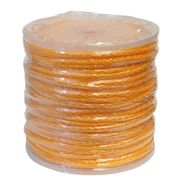 Braided Safety Rope – 1/4" Polypropylene | 1000 lb. Test, Yellow, Plastic Spool